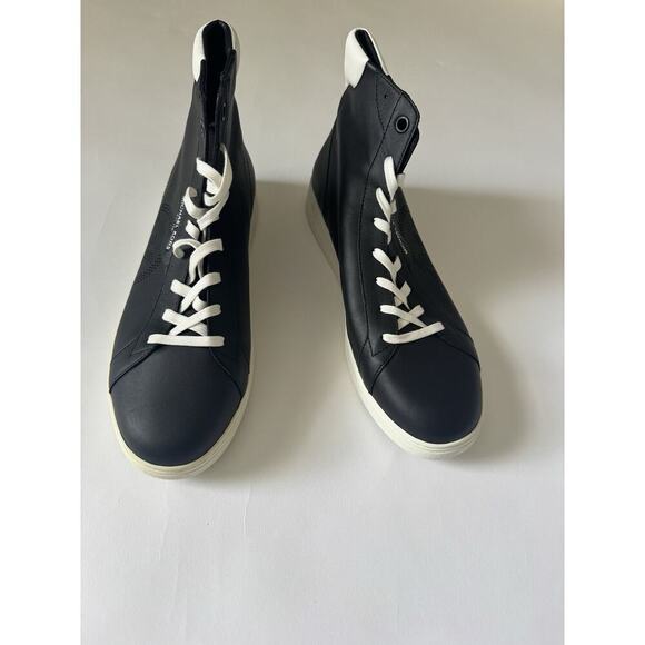 Michael Kors Keating High Top Sneakers Size 11.5 Optic White/Black - Leather New main image 4